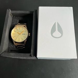 Nixon Sentry SS 42 mm Gold Watch